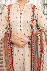 NUSL3301 Printed Lawn Suit - Unstitched 3Pc